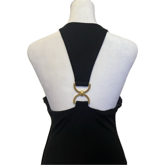 Vintage Black and Gold Party Dress - Picture 5 of 13